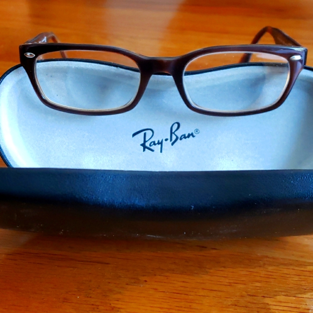 Ray Ban brown eyeglasses with case